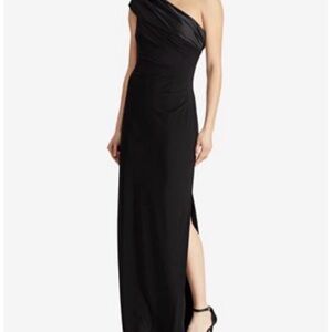 Polo Ralph Lauren Black One-Shoulder Gown